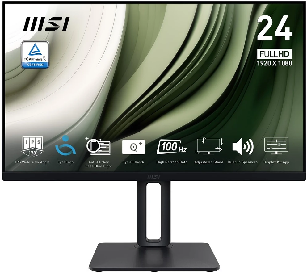 Monitorius MSI PRO MP245PG 60 cm (24 colių) IPS FHD HDMI/DP 4 ms 100 Hz Pivot