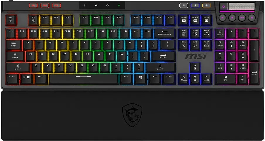 MSI Strike Pro W Silent DE Klaviatūra DE Juodas