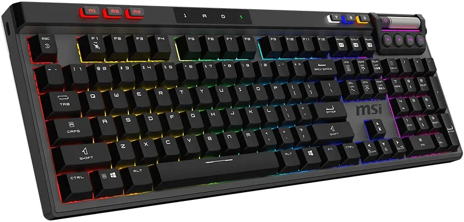 MSI Strike Pro W Silent DE Klaviatūra DE Juodas