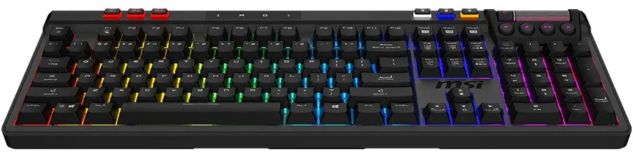 MSI Strike Pro W Silent DE Klaviatūra DE Juodas