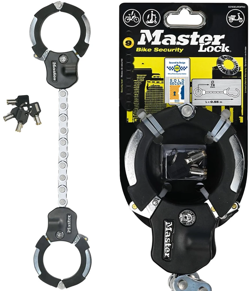 Masterlock MASTER LOCK Street Cuff Antrankių tipo spyna su raktu