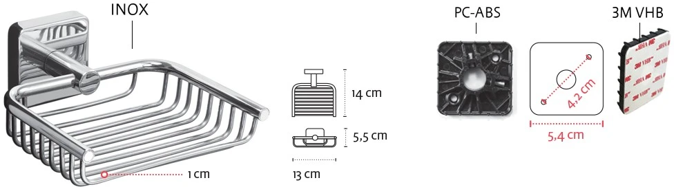 Muilinė su laikikliu Kapitan QUATTRO 43 03, chromas