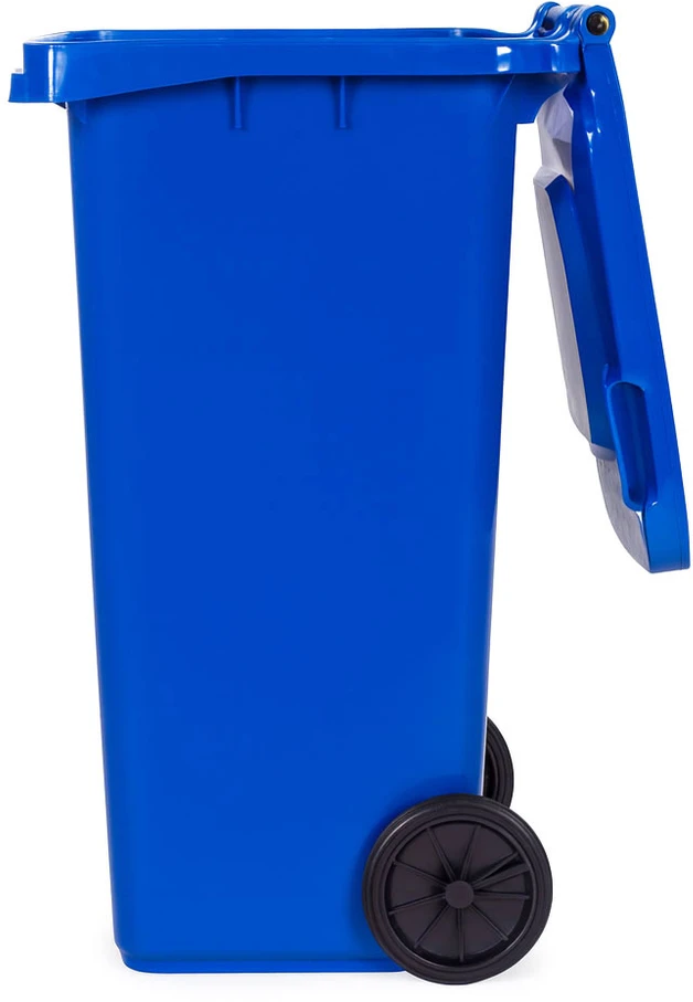 Multistore 240L large wheelie bin with rubber wheels – mėlynas for paper waste