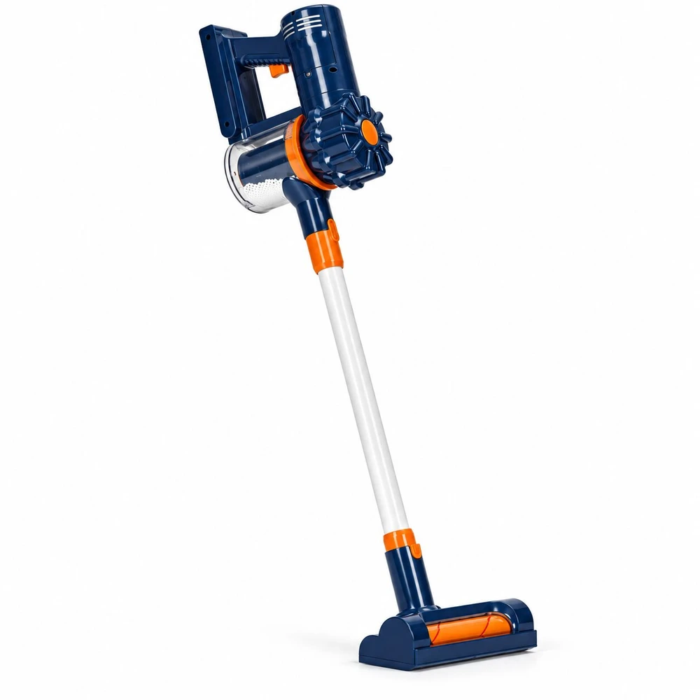 Multistore 3-in-1 vertikalus dulkių siurblys vaikams su garso efektais, siurbimo funkcija ir kamuoliukais