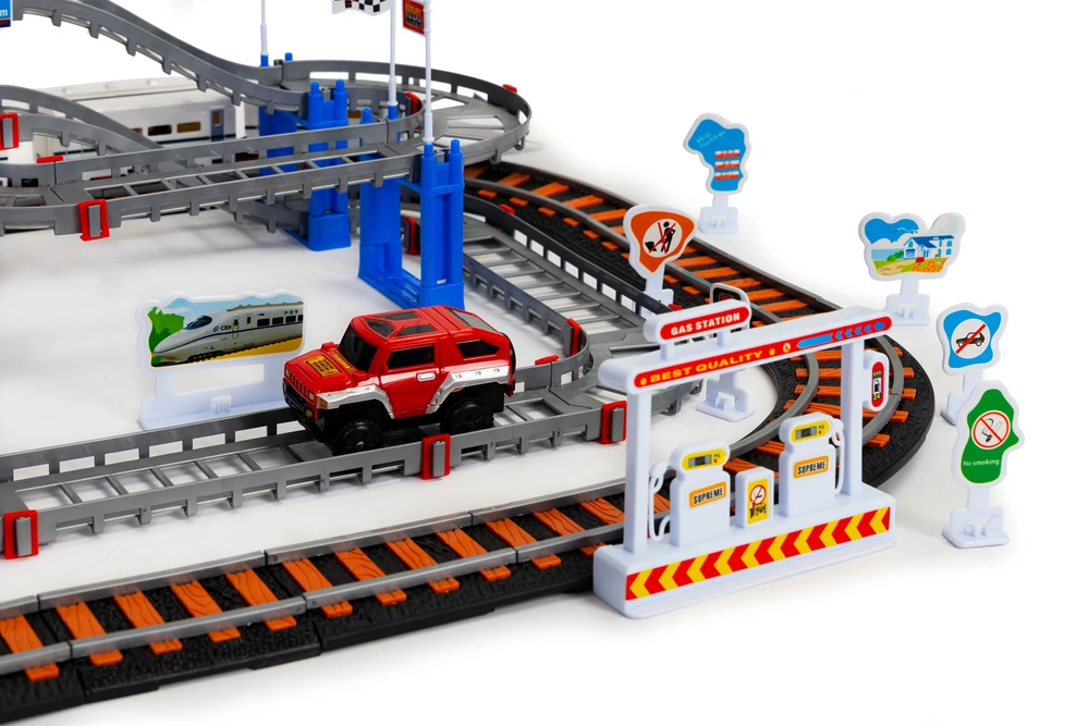 Multistore Baterijomis valdoma automobilių trasa City 2 trasos, 108 dalys