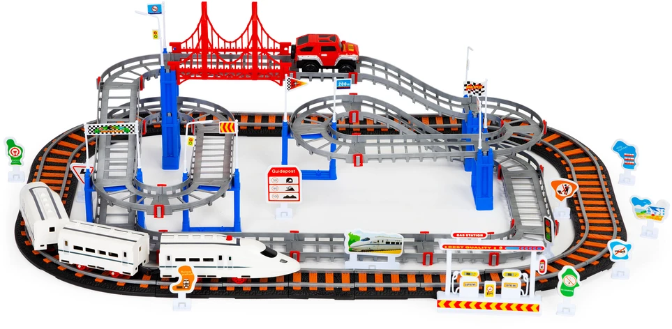 Multistore Baterijomis valdoma automobilių trasa City 2 trasos, 108 dalys