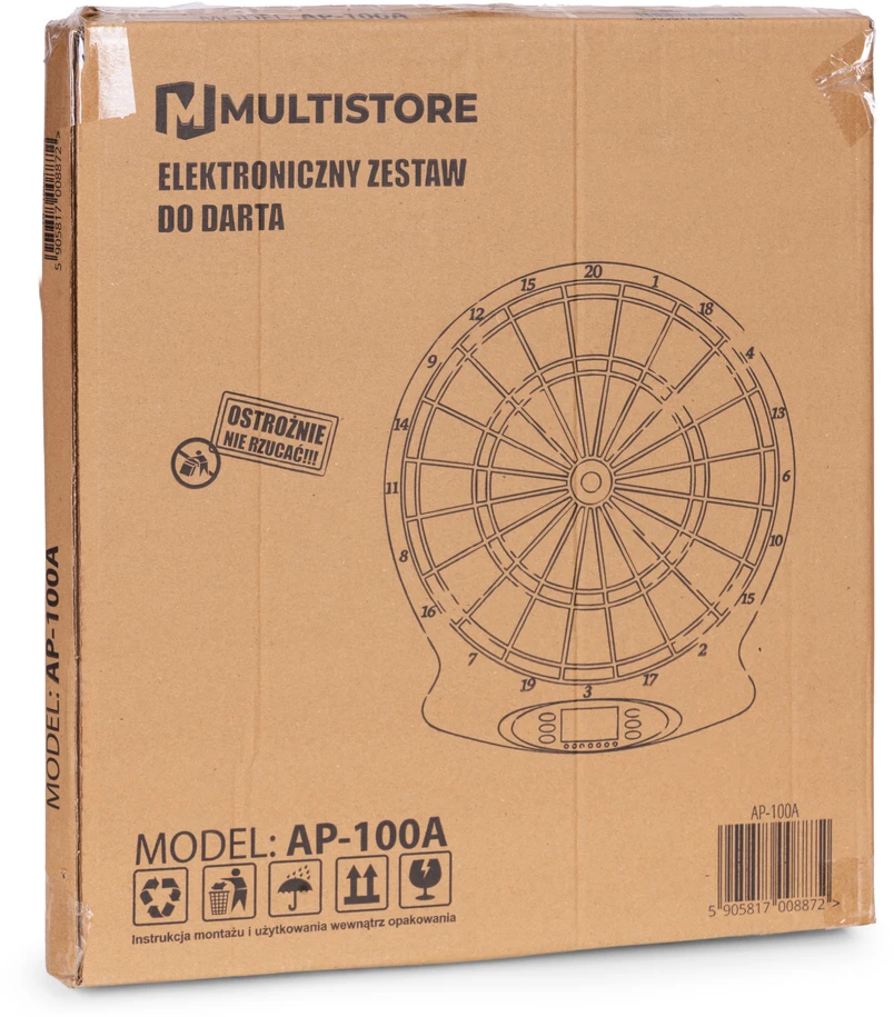 Multistore Elektroninis smiginis LCD 38 cm 18 žaidimų rinkinys su 6 smiginio strėlytėmis