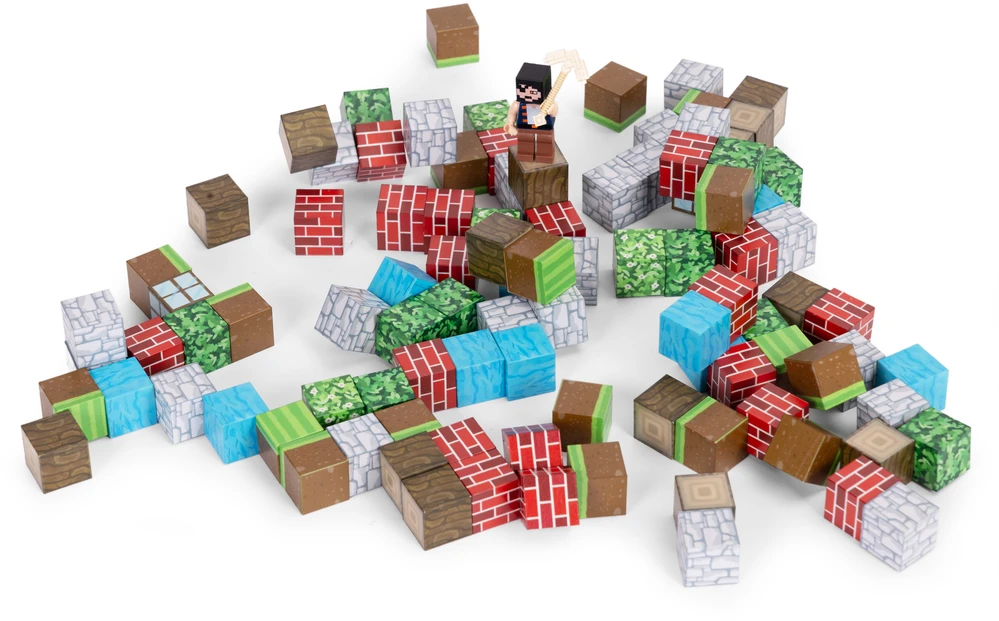 Multistore Magnetinių kaladėlių rinkinys vaikams, 100 dalių kubeliai