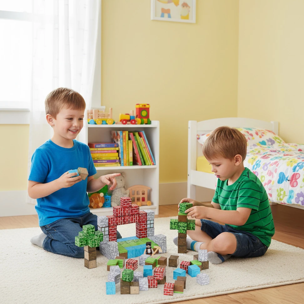 Multistore Magnetinių kaladėlių rinkinys vaikams, 100 dalių kubeliai