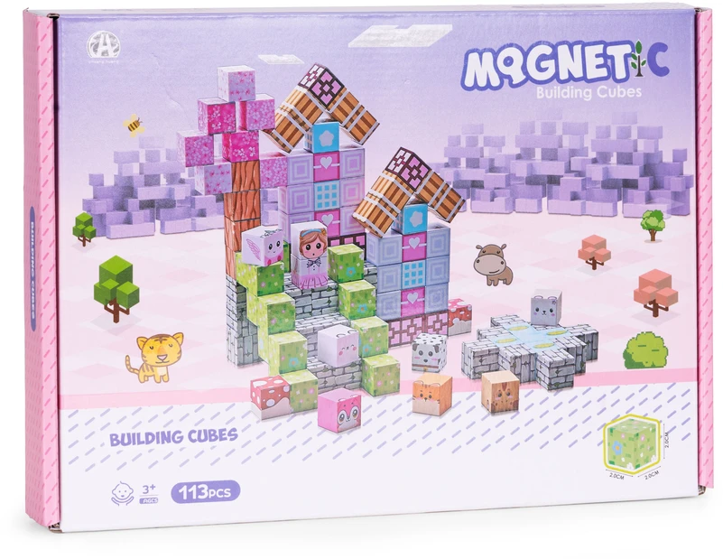 Multistore Magnetinių konstruktorių rinkinys vaikams, 113 dalių