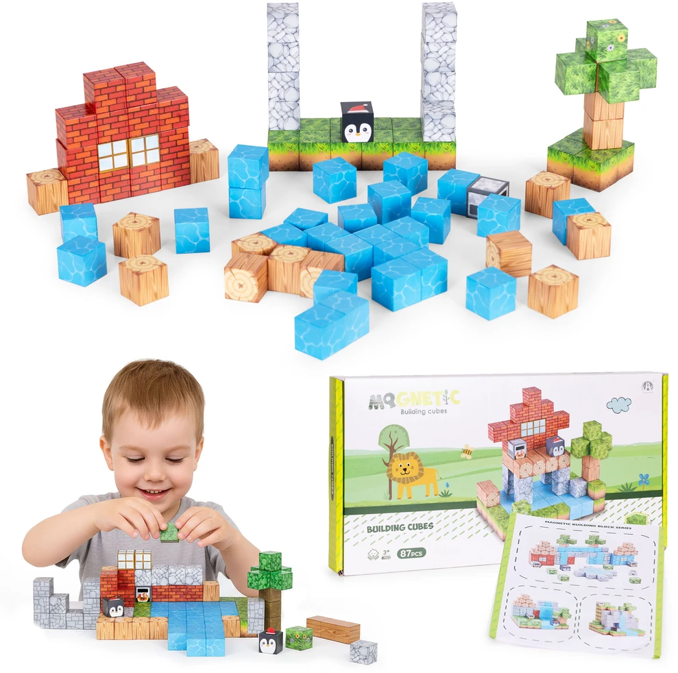 Multistore Magnetinių statybinių kaladėlių rinkinys 87 vnt.