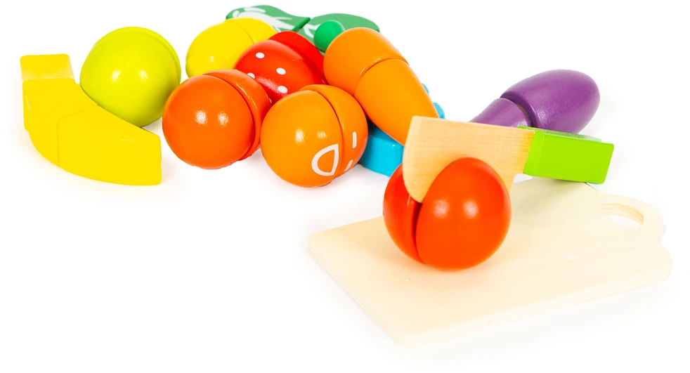 Multistore Medinės daržovės ir vaisiai pjaustymui, 13 elementų