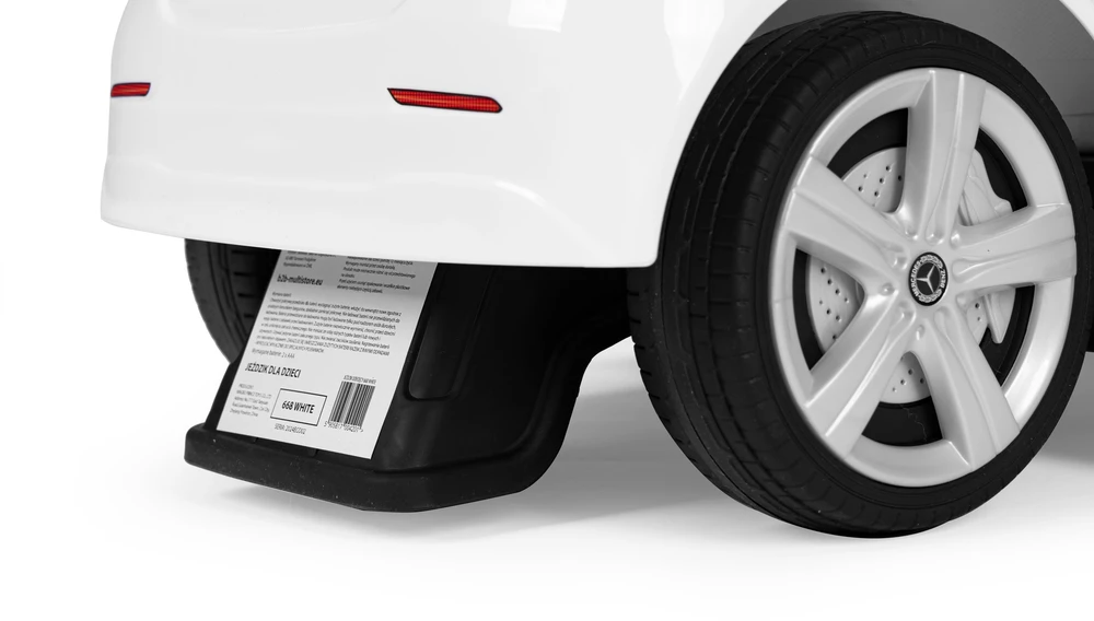 Multistore Vaikiška stumdomoji mašinėlė Mercedes C klasė 3 viename, balta
