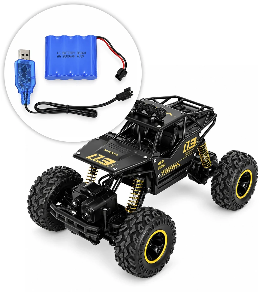 Multistore Nuotoliniu būdu valdomas visureigis RC automobilis 1:16 mastelio 4×4 pavara 4.8V 2000mAh baterija