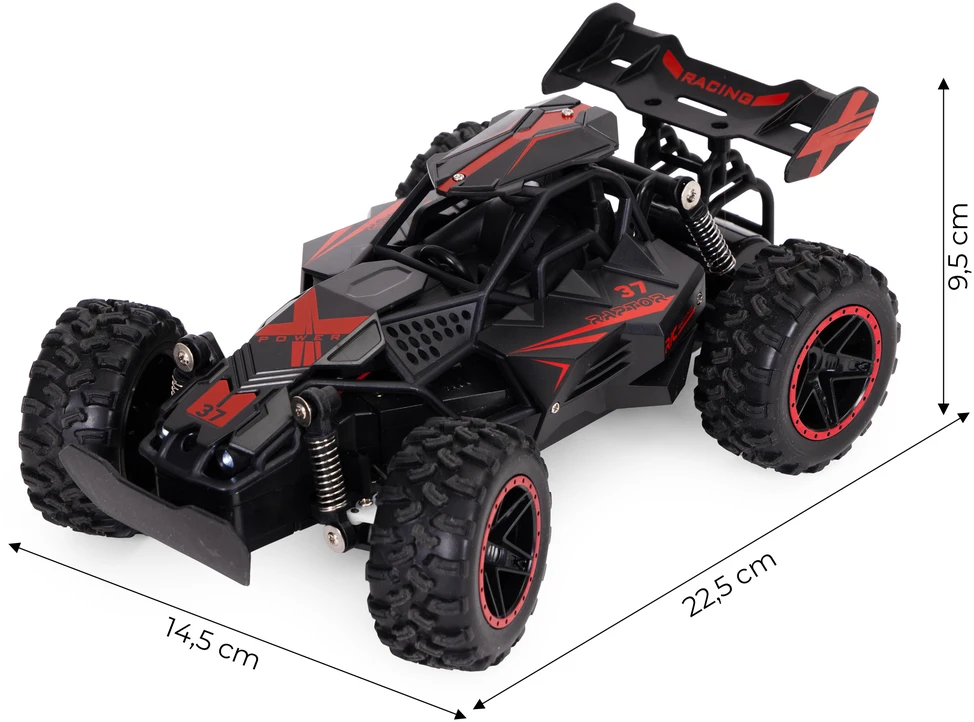Multistore Nuotoliniu būdu valdomas visureigis RC, mastelis 1:18, galiniais ratais varomas, baterija 3.7V 500mAh