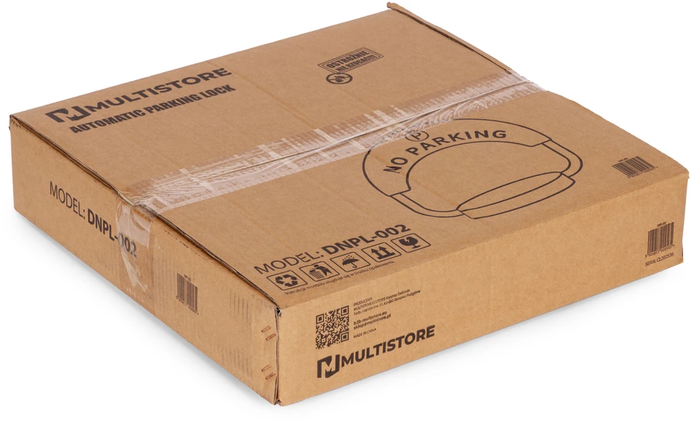Multistore Sulankstomas parkavimo užraktas 40 cm su raktu, nuotolinio valdymo pulteliu ir signalizacijos sistema