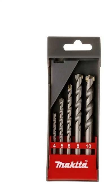 Grąžtas Makita Grąžtų mūrui komplektas(4x70mm; 5x85mm; 6x100mm; 8x110mm, 10x110) D-05175