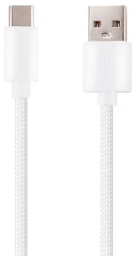 Musthavz GoEasy USB-A to USB-C Nylon Cable 1m, baltas