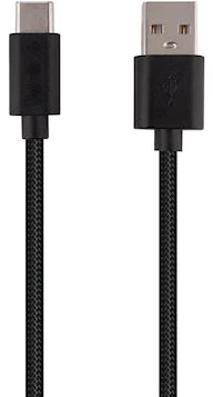 Musthavz GoEasy USB-A to USB-C Nylon Cable 1m, juodas