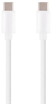 Musthavz GoEasy USB-C to USB-C Nylon Cable 1m, baltas
