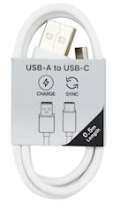 Musthavz to Go USB-A to USB-C Cable 0.5 meter, baltas