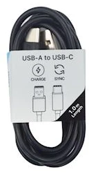Musthavz to Go USB-A to USB-C Cable 1.0 meter, juodas