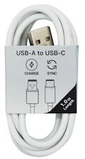 Musthavz to Go USB-A to USB-C Cable 1.0 meter, baltas