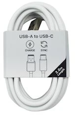 Musthavz to Go USB-A to USB-C Cable 2.0 meter, baltas