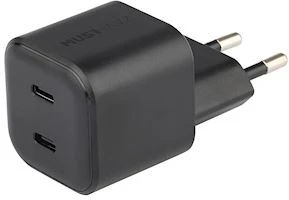 Musthavz Nano Smart Double USB-C PD Charger 35W, juodas
