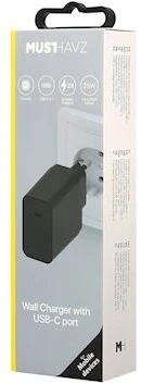 Musthavz USB-C Power Delivery Charger 25W – Juodas