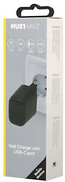 Travel Charger 20W USB-C By Musthavz Juodas