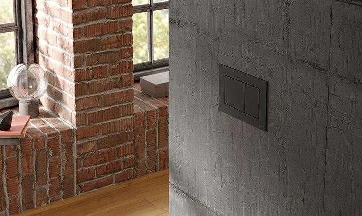 WC klavišas Tece Now, matinis juodas (9240407)