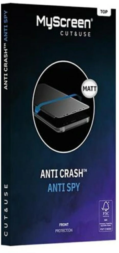 - MyScreen CUT&USE plėvelė 7" ANTI CRASH ANTI SPY Matinė DRY TOP
