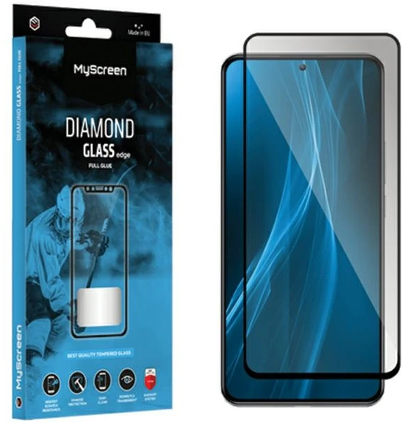 „MyScreen MS Diamond Glass Edge FG Tecno Spark 10/10C/Spark Go 2023“ juodas „Full Glue“