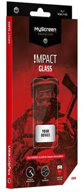 „MyScreen MS ImpactGLASS Apple iPhone 13/13 Pro 6.1“ juodas smūgiams atsparus hibridinis stiklas 8H