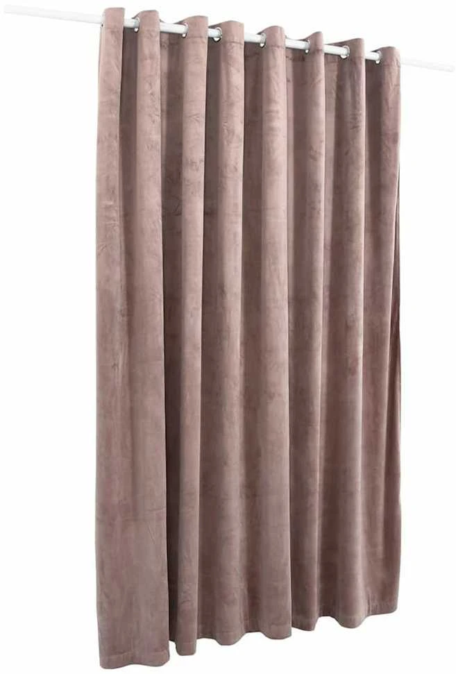 Naktinė užuolaida su žiedais, rožinė, 290x245cm, aksomas