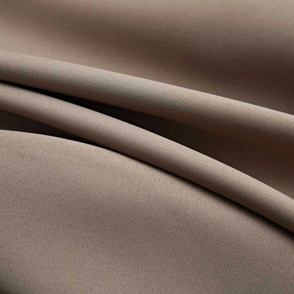 Naktinės užuolaidos su žiedais, 2vnt., taupe spalvos, 140x245cm