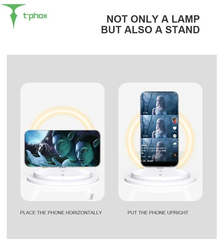 Naktinė lempa T-PHOX su įkrovikliu SL-603 15 balta