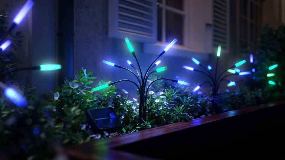 Lubinis šviestuvas „Nanoleaf“ saulės baterijų sodo šviestuvai, 2 vnt.