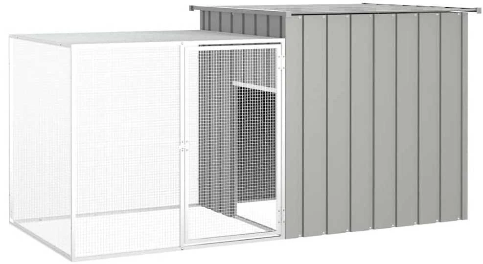 Narvas viščiukams, pilkas, 200x91x100cm, galvanizuotas plienas