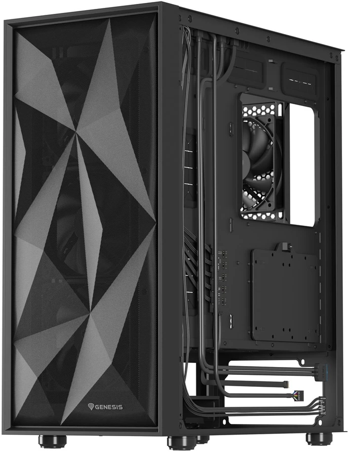 NATEC Genesis PC Case Diaxid 605F juodas