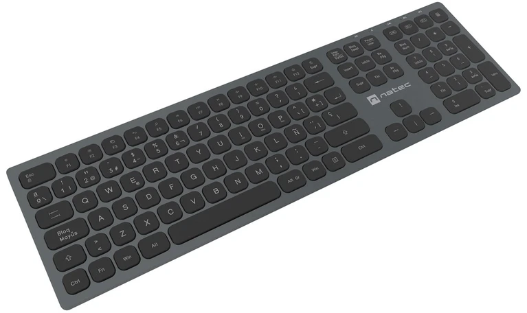 NATEC NKL-1830 klaviatūra Universalus RD belaidis ryšys + „Bluetooth“ QWERTY Ispanas Juoda, Pilka