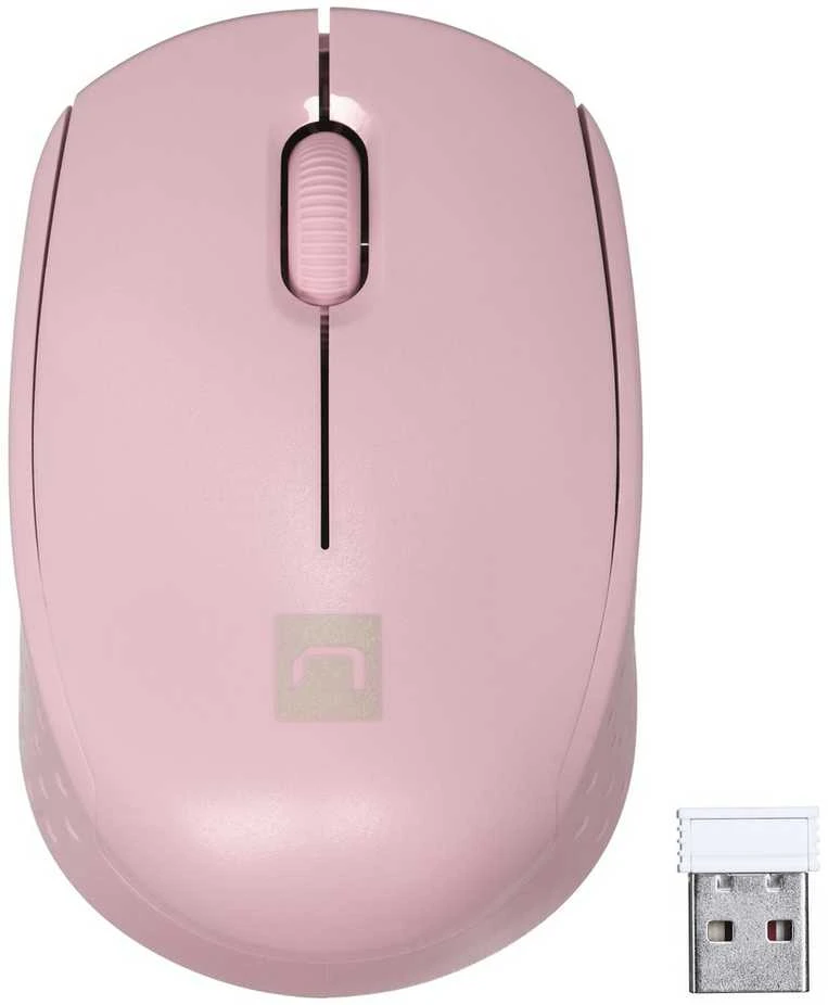 Kompiuterio Pelė - NATEC STORK Belaidė Optinė 1600 DPI USB Type-A Ambidextrinė Rožinė