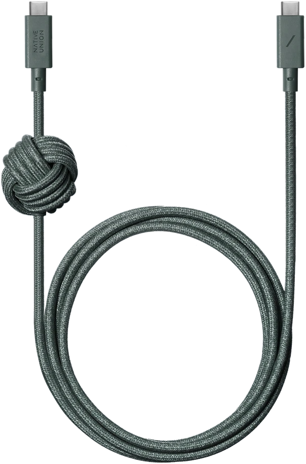 Native Union Anchor Cable 240W - kabelis USB-C - USB-C, 3 m (žalias)