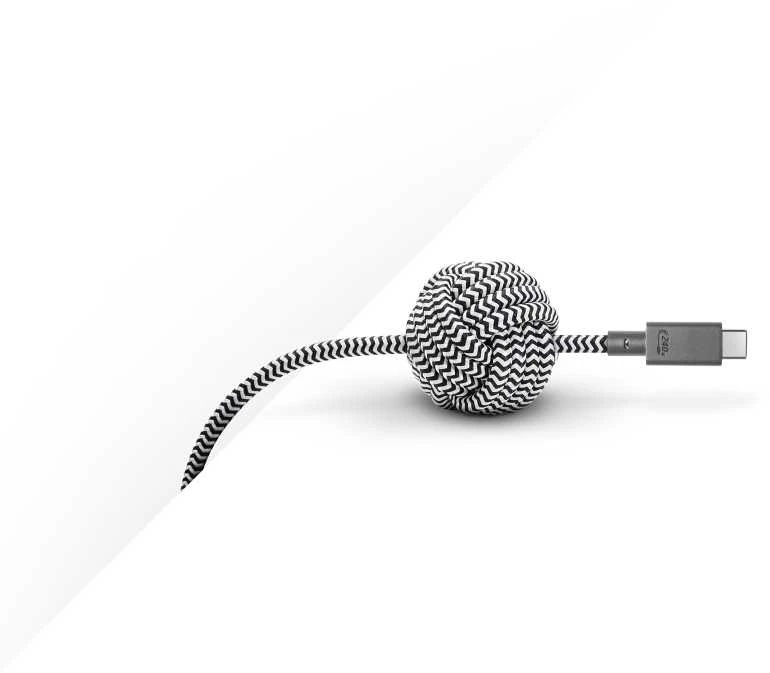 „Native Union Anchor“ kabelis 240 W – USB-C kabelis – USB-C, 3 m (zebras)