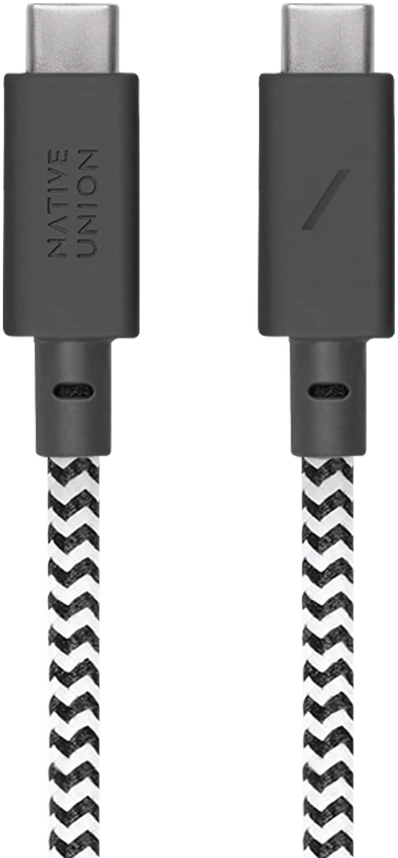 „Native Union Anchor“ kabelis 240 W – USB-C kabelis – USB-C, 3 m (zebras)