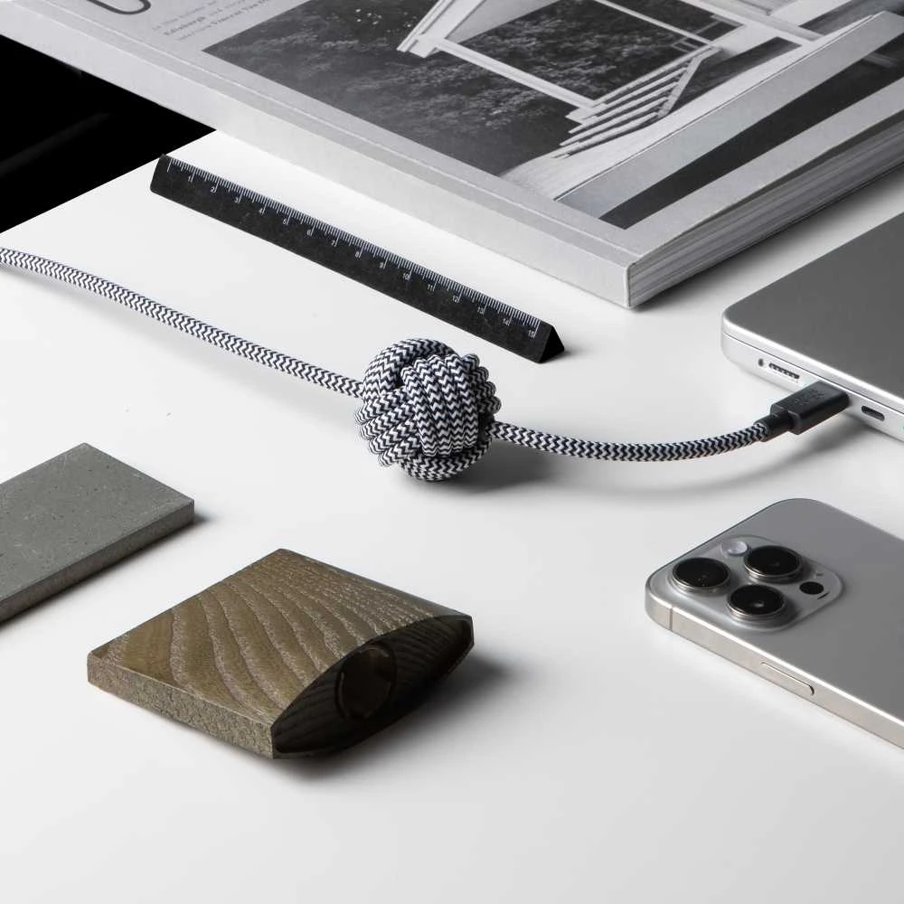 „Native Union Anchor“ kabelis 240 W – USB-C kabelis – USB-C, 3 m (zebras)