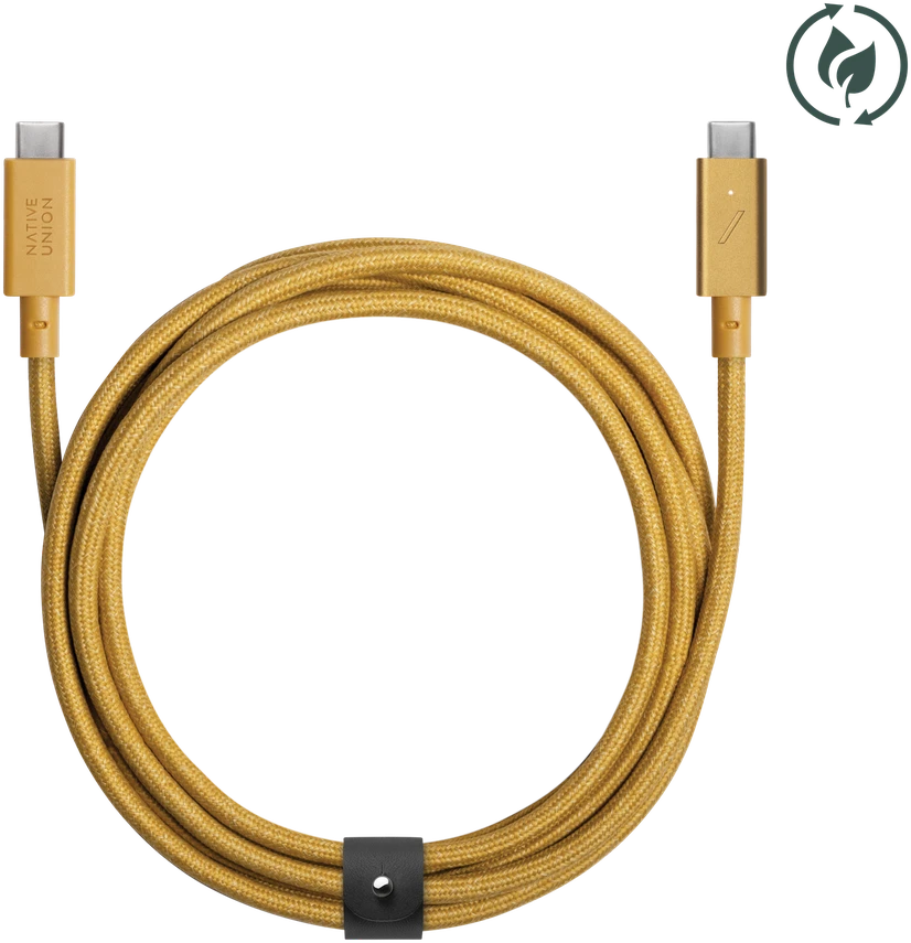 Native Union Belt Cable Pro 240W - kabelis USB-C - USB-C, 2,4 m (kraft)