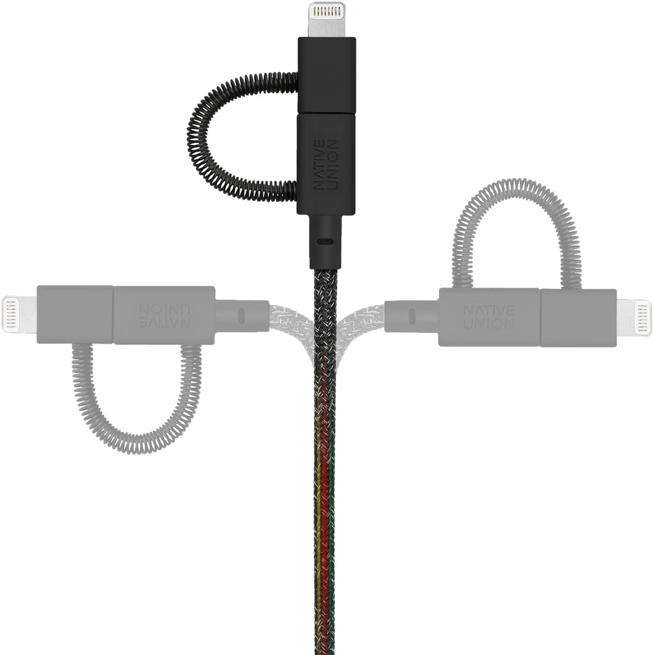 „Native Union Belt“ universalus laidas (USB-A ir USB-C, „Micro USB“, „Lightning“) 2 m, „cosmos“