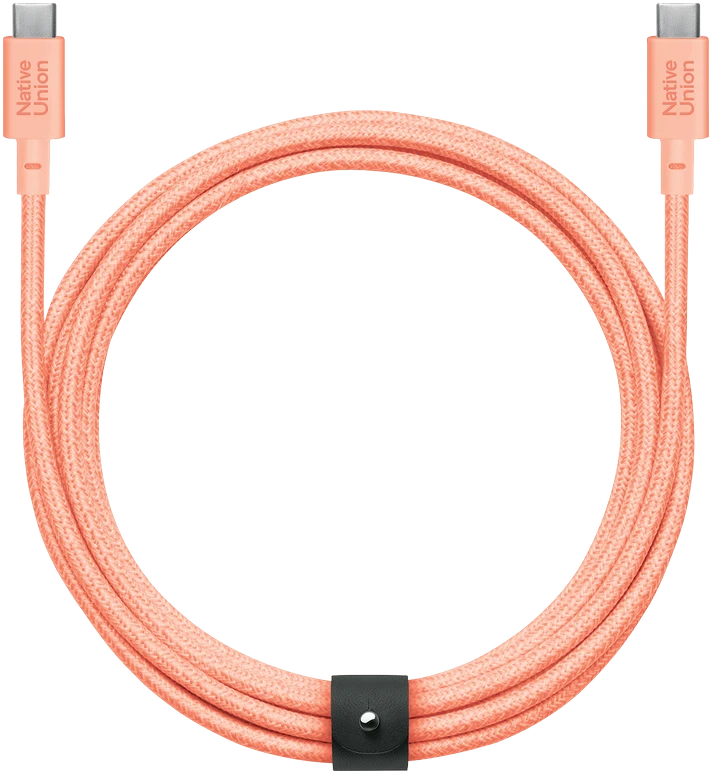 Native Union Belt Cable XL 100W - USB-C kabelis - USB-C, 3 m (abrikoso spalvos)